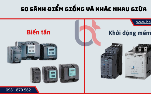 So sánh điểm giống và khác nhau giữa thiết bị biến tần và khởi động mềm So sánh điểm giống và khác nhau giữa thiết bị biến tần và khởi động mềm