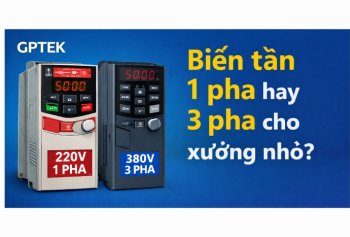 Nên chọn biến tần 1 pha hay 3 pha cho xưởng nhỏ?