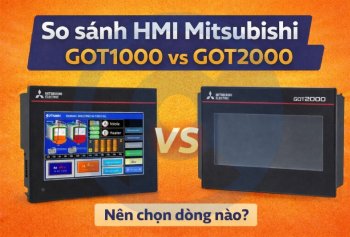 So sánh HMI Mitsubishi GOT1000 vs GOT2000 – Nên chọn dòng nào?