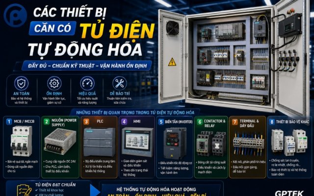 Các thiết bị cần có trong tủ điện tự động hóa