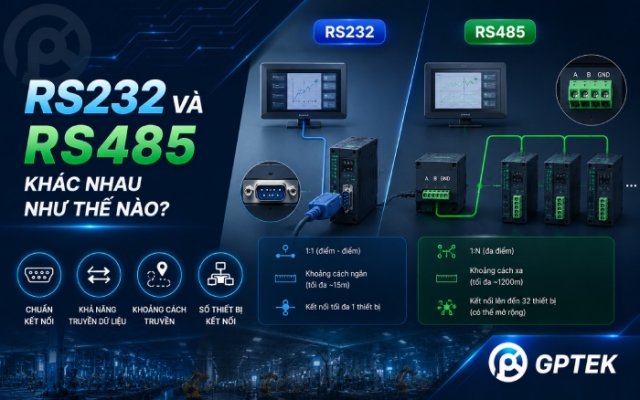 RS232 và RS485 khác nhau như thế nào? So sánh chi tiết và cách lựa chọn